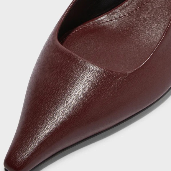 ♥️NWT AEYDE CATRINA NAPPA LEATHER SLINGBACK PUMPS IN BURGUNDY SIZE 40/US10 - Picture 4 of 15